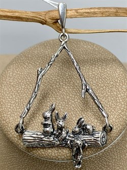 *Подвеска Кролики СпасайМазай! арт. 1611Пп-167 вес 5,7 г - фото 200637 *Подвеска Кролики СпасайМазай! арт. 1611Пп-167 вес 5,7 г - фото 200637