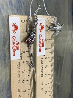 *Серьги Дюймовочка арт. 1649С Леди Самоцвет Вес 8,2 г - фото 200703 *Серьги Дюймовочка арт. 1649С Леди Самоцвет Вес 8,2 г - фото 200703