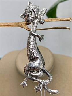 *Брошь Кот Long vehicle арт. 1669Б-960 вес 12,6 г - фото 200766