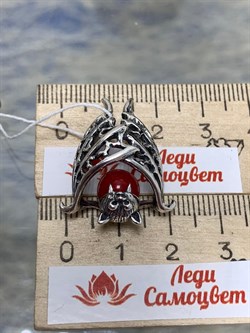 *Подвеска Ночной гость Коралл арт. 1672П-478 вес 6,2 г - фото 200773