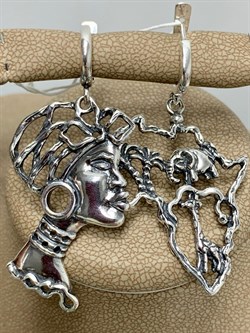 *Серьги Колыбель человечества арт. 1683С-902 вес 11 г - фото 200833 *Серьги Колыбель человечества арт. 1683С-902 вес 11 г - фото 200833