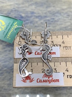 *Серьги Петли Конек и русалка арт. 1699С-068 вес 7,7 г - фото 200863 *Серьги Петли Конек и русалка арт. 1699С-068 вес 7,7 г - фото 200863