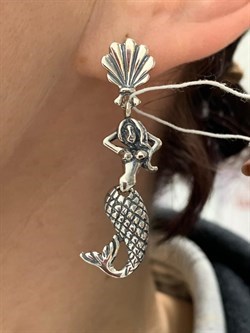 *Серьги Петли Конек и русалка арт. 1699С-068 вес 7,7 г - фото 200867 *Серьги Петли Конек и русалка арт. 1699С-068 вес 7,7 г - фото 200867