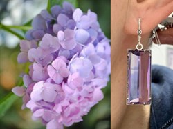 *Серьги Аметист синт Сибелиус арт. 1700С-531 Вес 16,7 г - фото 200877