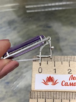 *Серьги Аметист синт Сибелиус арт. 1700С-531 Вес 16,7 г - фото 200885