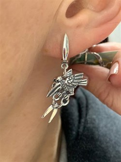 *Серьги Па-а-берегис-сь! арт. 1707С-502 вес 9,4 г - фото 200896