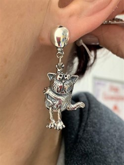 *Серьги Па-а-берегис-сь! арт. 1707С-502 вес 9,4 г - фото 200897