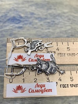 *Серьги Па-а-берегис-сь! арт. 1707С-502 вес 9,4 г - фото 200902