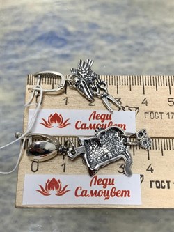 *Серьги Па-а-берегис-сь! арт. 1707С-502 вес 9,4 г - фото 200903