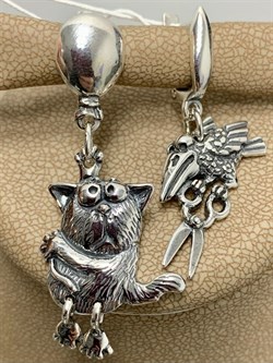 *Серьги Па-а-берегис-сь! арт. 1707С-502 вес 9,4 г - фото 200904