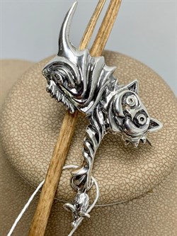 *Брошь Кот Шериф арт. 1738Б-991 вес 7,7 г - фото 201130