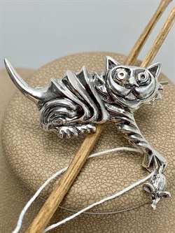 *Брошь Кот Шериф арт. 1738Б-991 вес 7,7 г - фото 201131