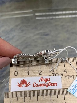 *Брошь Кот Шериф арт. 1738Б-991 вес 7,7 г - фото 201133