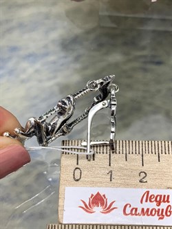 *Серьги Лягушка Приятели арт. 1739С-826 Леди Самоцвет Вес 16,6 г - фото 201148