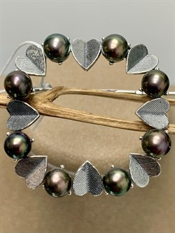 *Брошь Антик Черный Жемчуг арт. 1743Б-302 вес 9,1 г - фото 201154 *Брошь Антик Черный Жемчуг арт. 1743Б-302 вес 9,1 г - фото 201154