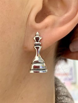 *Серьги Петли Королева арт. 1745С-254 Леди Самоцвет Вес 6,2 г - фото 201184