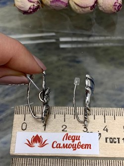 *Серьги Петли Королева арт. 1745С-254 Леди Самоцвет Вес 6,2 г - фото 201186