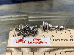 *Серьги Петли Королева арт. 1745С-254 Леди Самоцвет Вес 6,2 г - фото 201189