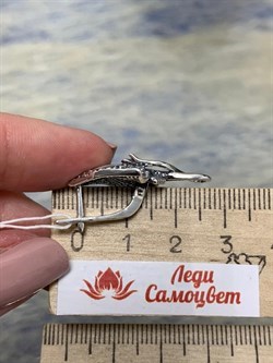 *Серьги Хвостокол Голубой Фианит арт. 1746С-177 вес 10 г - фото 201202 *Серьги Хвостокол Голубой Фианит арт. 1746С-177 вес 10 г - фото 201202