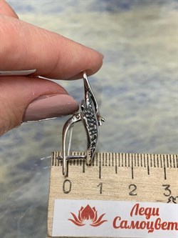 *Серьги Хвостокол Голубой Фианит арт. 1746С-177 вес 10 г - фото 201203 *Серьги Хвостокол Голубой Фианит арт. 1746С-177 вес 10 г - фото 201203