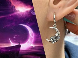 *Серьги Земля в иллюминаторе арт. 1756С-162 вес 8,2 г - фото 201252