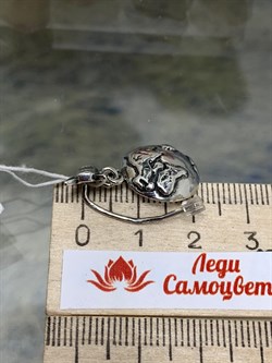 *Серьги Земля в иллюминаторе арт. 1756С-162 вес 8,2 г - фото 201260