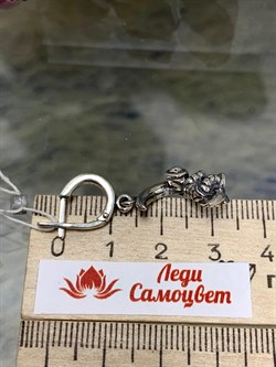 *Серьги Земля в иллюминаторе арт. 1756С-162 вес 8,2 г - фото 201261