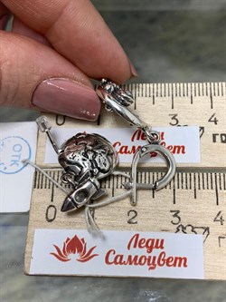 *Серьги Земля в иллюминаторе арт. 1756С-162 вес 8,2 г - фото 201262