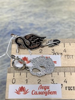 *Серьги Лебеди Эмаль арт. 1757С-334 вес 8 г - фото 201275 *Серьги Лебеди Эмаль арт. 1757С-334 вес 8 г - фото 201275