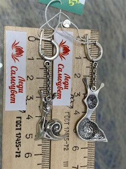 *Серьги До и после арт. 1763С-012 вес 11,1 г - фото 201321 *Серьги До и после арт. 1763С-012 вес 11,1 г - фото 201321