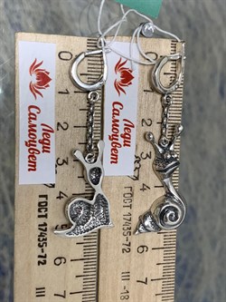 *Серьги До и после арт. 1763С-012 вес 11,1 г - фото 201322 *Серьги До и после арт. 1763С-012 вес 11,1 г - фото 201322