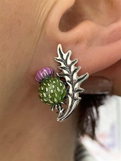 *Серьги Чертополох б/к Эмаль арт. 1764С-267 вес 7,3 г - фото 201326 *Серьги Чертополох б/к Эмаль арт. 1764С-267 вес 7,3 г - фото 201326