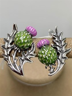 *Серьги Чертополох б/к Эмаль арт. 1764С-267 вес 7,3 г - фото 201327 *Серьги Чертополох б/к Эмаль арт. 1764С-267 вес 7,3 г - фото 201327