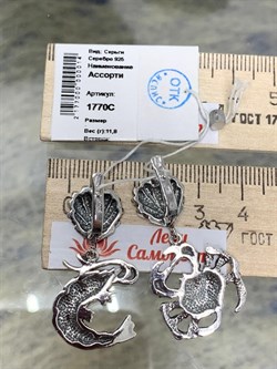 *Серьги Ассорти Рак и Щука арт. 1770С-014 Вес 11,8 г - фото 201368 *Серьги Ассорти Рак и Щука арт. 1770С-014 Вес 11,8 г - фото 201368