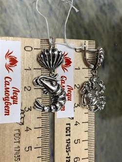 *Серьги Ассорти Рак и Щука арт. 1770С-014 Вес 11,8 г - фото 201369 *Серьги Ассорти Рак и Щука арт. 1770С-014 Вес 11,8 г - фото 201369