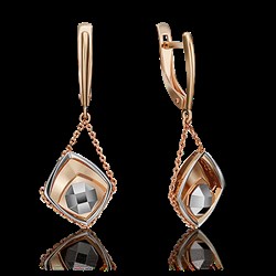 *Серьги цв Красное, Белое арт. 02-4285-00-000-1111-66-560 (вес 4,24 г) - фото 20139