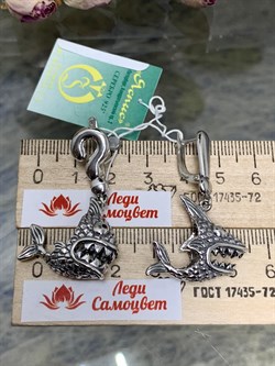 *Серьги Вопрос- ответ арт. 1772С-376 вес 16,8 г - фото 201402