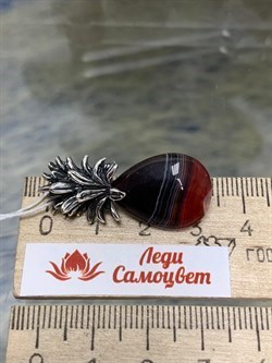 *Подвеска Агат Ананас арт. 1777П-516 вес 5,7 г - фото 201436