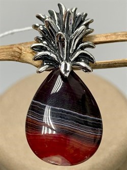 *Подвеска Агат Ананас арт. 1777П-516 вес 5,7 г - фото 201439