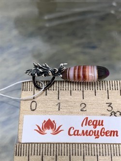 *Подвеска Агат Ананас арт. 1777П-534 вес 5,6 г - фото 201442