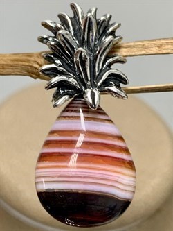 *Подвеска Агат Ананас арт. 1777П-534 вес 5,6 г - фото 201446