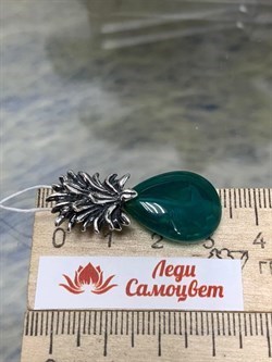 *Подвеска Зеленый Агат Ананас арт. 1777П-549 вес 5,8 г - фото 201449 *Подвеска Зеленый Агат Ананас арт. 1777П-549 вес 5,8 г - фото 201449