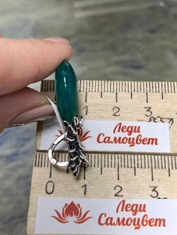 *Подвеска Зеленый Агат Ананас арт. 1777П-549 вес 5,8 г - фото 201451 *Подвеска Зеленый Агат Ананас арт. 1777П-549 вес 5,8 г - фото 201451