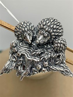 *Брошь Ёжики арт. 1779Б-433 вес 18 г - фото 201466