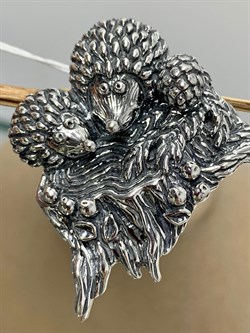 *Брошь Ёжики арт. 1779Б-433 вес 18 г - фото 201468