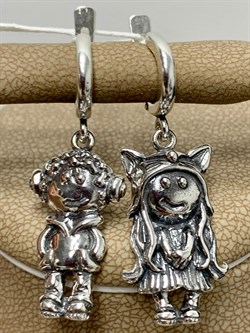 *Серьги Мальчик с девочкой дружил... арт. 1792С-816 вес 8,7 г - фото 201523 *Серьги Мальчик с девочкой дружил... арт. 1792С-816 вес 8,7 г - фото 201523