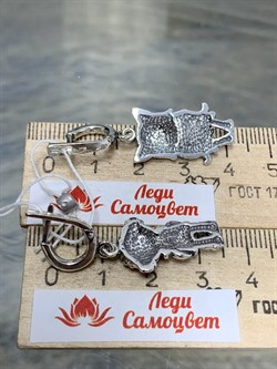 *Серьги Мальчик с девочкой дружил... арт. 1792С-816 вес 8,7 г - фото 201526 *Серьги Мальчик с девочкой дружил... арт. 1792С-816 вес 8,7 г - фото 201526