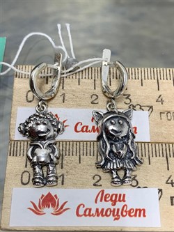 *Серьги Мальчик с девочкой дружил... арт. 1792С-816 вес 8,7 г - фото 201527 *Серьги Мальчик с девочкой дружил... арт. 1792С-816 вес 8,7 г - фото 201527