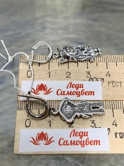 *Серьги Мальчик с девочкой дружил... арт. 1792С-816 вес 8,7 г - фото 201528 *Серьги Мальчик с девочкой дружил... арт. 1792С-816 вес 8,7 г - фото 201528