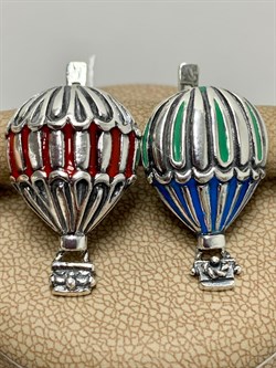 *Серьги Воздушные шары Эмаль арт. 1797С-196 Леди Самоцвет Вес 9,3 г - фото 201539